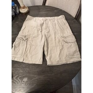 Lee Dungaree Cargo Shorts Men's 36 Beige Workwear Grunge